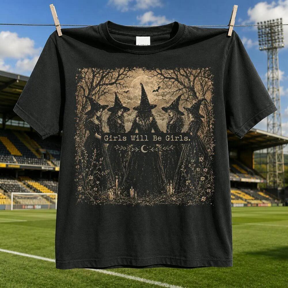 Girls Will Be Girls Witch Shirt, Witch Coven Tee, Gothic Halloween